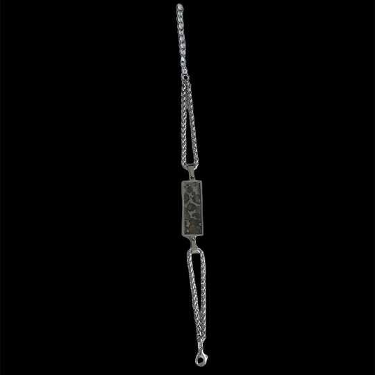 Brenham PALLASITE Meteorite Bracelet Natural Olivine Meteorite Bracelet Women's Bracelet Jewelry adjustable -TB244